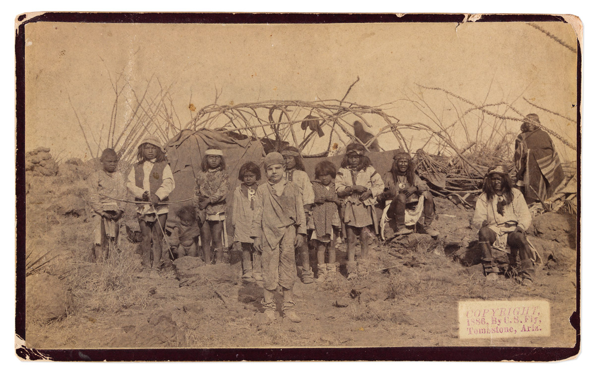 (AMERICAN INDIANS--PHOTOGRAPHS.) Camillus S. Fly, photographer. The Captive White Boy, Santiago McKinn.